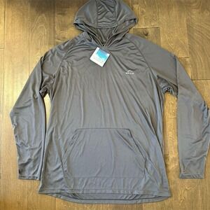 Willit Men's 2XL Gray UPF 50+ Sun Protection Hoodie Long Sleeve Shirt